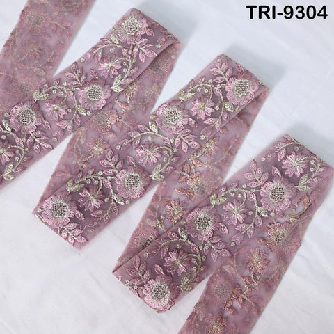 9 Yard Indian Embroidery Ribbon Sari Embellishments Embroidery 5cm Trims Saree Border Sewing DIY Crafting Trimmings Headbands Junk Journals