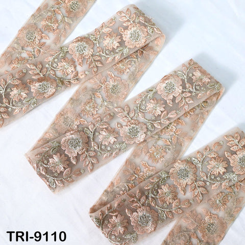 3 Yard Indian Embroidery Ribbon Sari Embellishments Embroidery Trims Saree Border Sewing DIY Crafting Trimmings Headbands Junk Journals 5cm