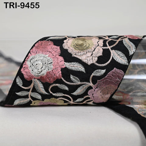 9 Yard Embroidery Ribbons Fabric Trim 10cm Indian Embroidered Sari Border Crafting Saree Sewing Decorative Beach Bag Cushions Trimmings Tape