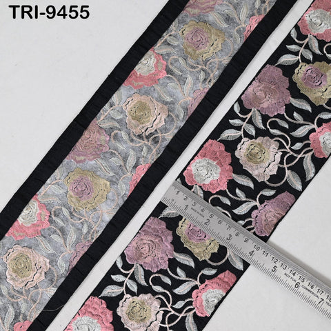 9 Yard Embroidery Ribbons Fabric Trim 10cm Indian Embroidered Sari Border Crafting Saree Sewing Decorative Beach Bag Cushions Trimmings Tape