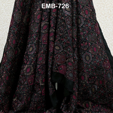 Indian Embroidery Fabric by the yard for Wedding Dress Regency Reticules, Victorian Costumes, Clutches, Marie Antoinette Junk Journal