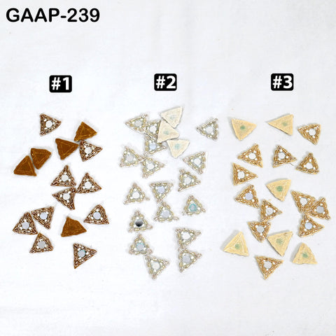 all three option of color for this appliques presented side by side for color comparison