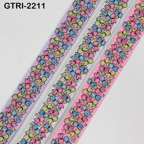 1 Meter Embroidery 3cm Ribbons Fabric Trim 6cm Indian Embroidered DIY Crafting Border Sewing Tote Bag Shoe Making Costumes Holiday Ornaments
