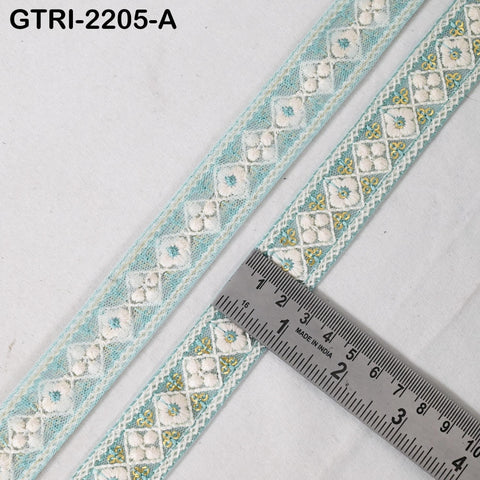 9 Yard 3cm Embroidery Ribbon for Kids Crafting Sewing Costumes Dog Collar Tote Bags, Lampshades, Holidays Decor Embroidered Embellishment