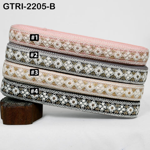 9 Yard 3cm Embroidery Ribbon for Kids Crafting Sewing Costumes Dog Collar Tote Bags, Lampshades, Holidays Decor Embroidered Embellishment