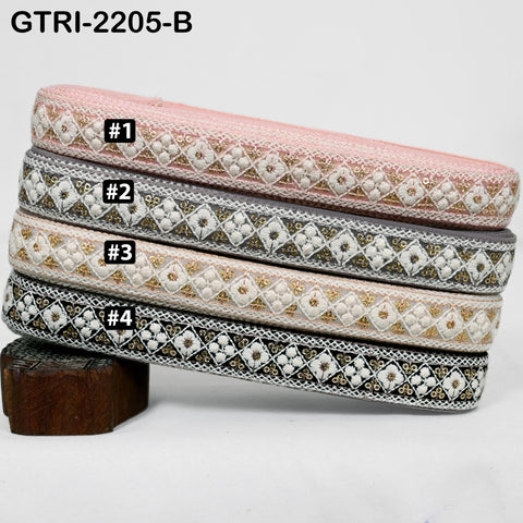 9 Yard 3cm Embroidery Ribbon for Kids Crafting Sewing Costumes Dog Collar Tote Bags, Lampshades, Holidays Decor Embroidered Embellishment