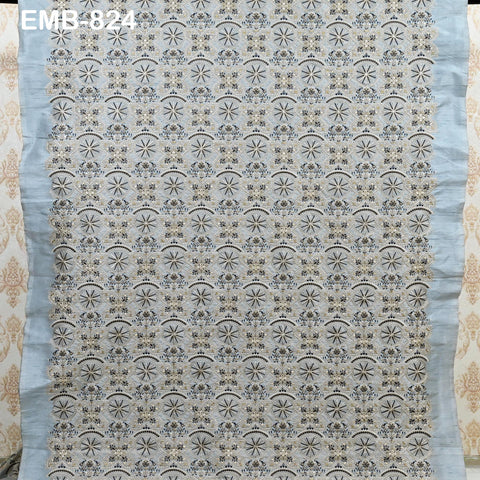 Embroidery Fabric by the yard Sewing Crafting Indian Embroidered Wedding Dress Costumes Victorian Handbags Marie Antoinette Junk Journals