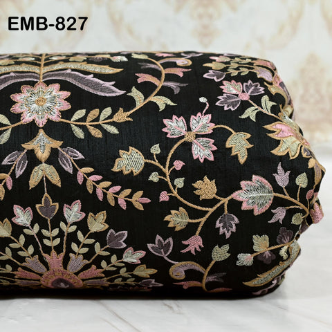 Embroidery Fabric by the yard Sewing Crafting Indian Embroidered Wedding Dress Costumes Victorian Handbags Marie Antoinette Junk Journals