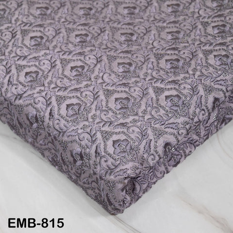 Mauve Embroidered Fabric by the yard Sewing DIY Crafting Indian Embroidery Wedding Dresses Historical Costumes Waistcoats Longline Jackets