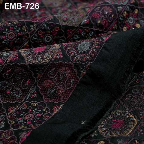 Indian Embroidery Fabric by the yard for Wedding Dress Regency Reticules, Victorian Costumes, Clutches, Marie Antoinette Junk Journal