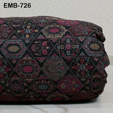 Indian Embroidery Fabric by the yard for Wedding Dress Regency Reticules, Victorian Costumes, Clutches, Marie Antoinette Junk Journal