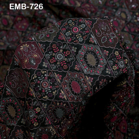 Indian Embroidery Fabric by the yard for Wedding Dress Regency Reticules, Victorian Costumes, Clutches, Marie Antoinette Junk Journal