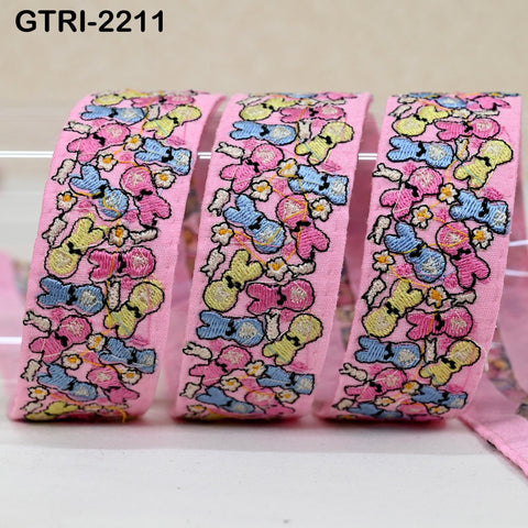 1 Meter Embroidery 3cm Ribbons Fabric Trim 6cm Indian Embroidered DIY Crafting Border Sewing Tote Bag Shoe Making Costumes Holiday Ornaments