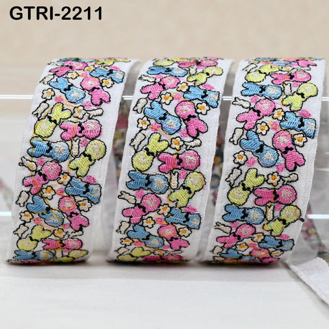 9 Yard Embroidery 3cm Ribbons Fabric Trim 6cm Indian Embroidered DIY Crafting Border Sewing Tote Bag Shoe Making Costumes Holiday Ornaments