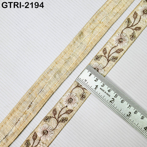 9 Yard 25 mm Embroidery Ribbon for Kids Crafting Sewing Costumes Dog Collar Tote Bags, Lampshades, Holidays Decor Embroidered Embellishment