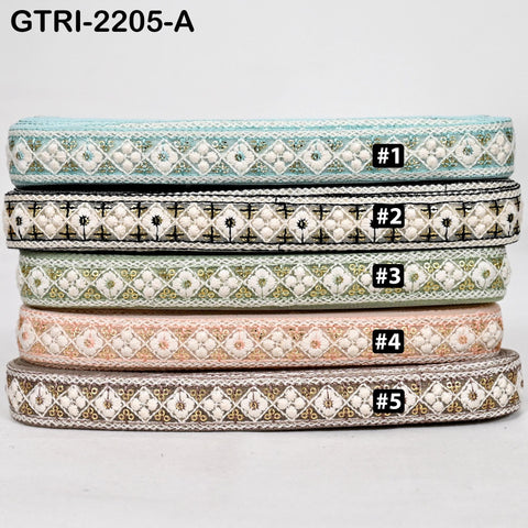 9 Yard 3cm Embroidery Ribbon for Kids Crafting Sewing Costumes Dog Collar Tote Bags, Lampshades, Holidays Decor Embroidered Embellishment