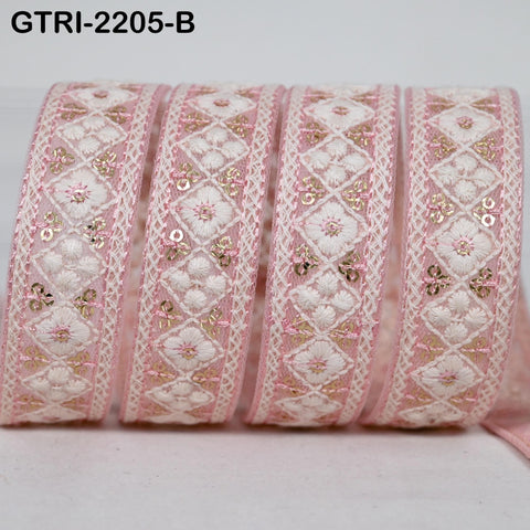 9 Yard 3cm Embroidery Ribbon for Kids Crafting Sewing Costumes Dog Collar Tote Bags, Lampshades, Holidays Decor Embroidered Embellishment