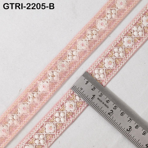 9 Yard 3cm Embroidery Ribbon for Kids Crafting Sewing Costumes Dog Collar Tote Bags, Lampshades, Holidays Decor Embroidered Embellishment