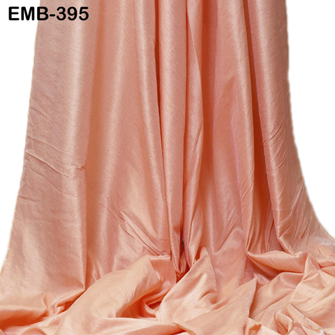 Peach Embroidered Fabric by the yard Sewing DIY Crafting Indian Embroidery Wedding Dress Costumes Dolls Bags Cushion Covers Table Runners