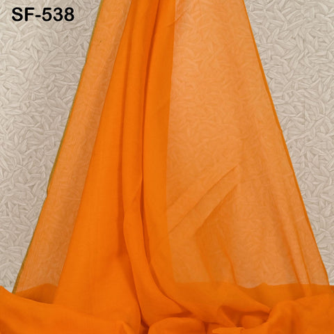 Indian Orange Crinkle Chiffon, Silk Chiffon, Lightweight Silk, Silk Veil Crinkly Silk Fabric, Natural Silk by the Yard Wedding Silk for Veil