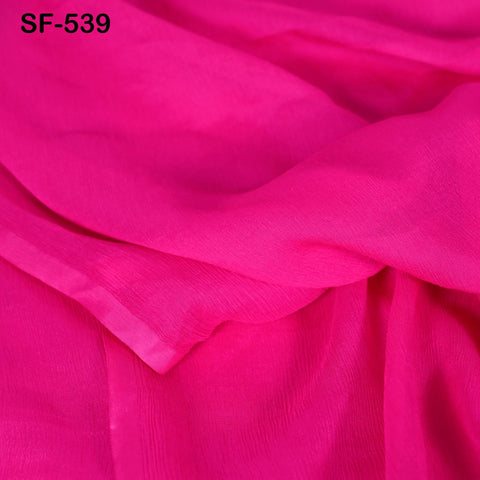 Indian Fuchsia Crinkle Chiffon, Silk Chiffon, Lightweight Silk, Silk Veil Crinkly Silk Fabric Natural Silk by the Yard Wedding Silk for Veil