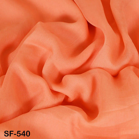 Indian Peach Crinkle Chiffon, Silk Chiffon, Lightweight Silk, Silk Veil Crinkly Silk Fabric Natural Silk by the Yard Wedding Silk for Veil