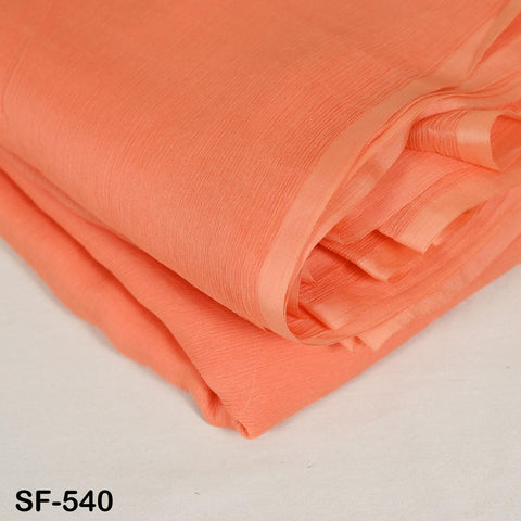 Indian Peach Crinkle Chiffon, Silk Chiffon, Lightweight Silk, Silk Veil Crinkly Silk Fabric Natural Silk by the Yard Wedding Silk for Veil