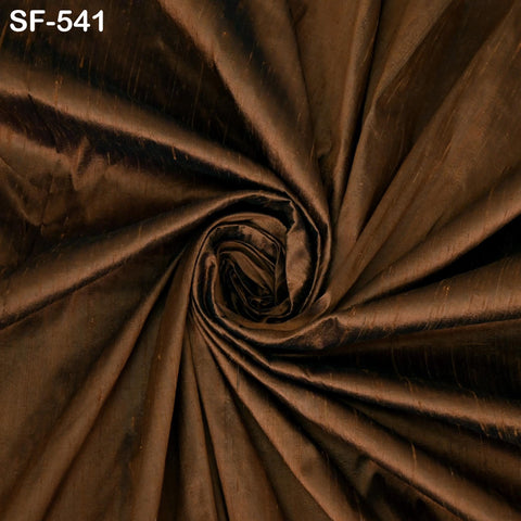 Brown Silk Shantung Pure dupioni Silk fabric by the Yard Indian Wedding Dresses Sewing Raw Silk Bridesmaids Dolls Ribbon Upholstery Drapery