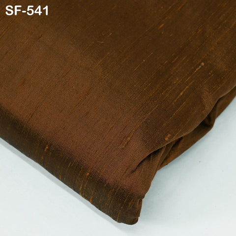 Brown Silk Shantung Pure dupioni Silk fabric by the Yard Indian Wedding Dresses Sewing Raw Silk Bridesmaids Dolls Ribbon Upholstery Drapery