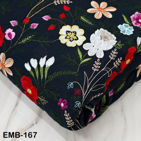 56'' Embroidered Linen fabric by the yard Pure Natural Linen Embroidery Kids and Women Summer Dress, Shorts, Skirts, Bottoms, Craft Sewing