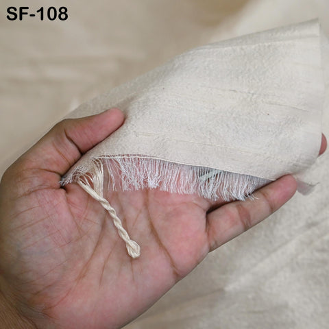 Ivory Pure Dupioni Fabric Raw Silk by the Yard Indian Wedding Dresses Pillow Cover Drapery Curtains Cushions Costume Sewing Waist Coat