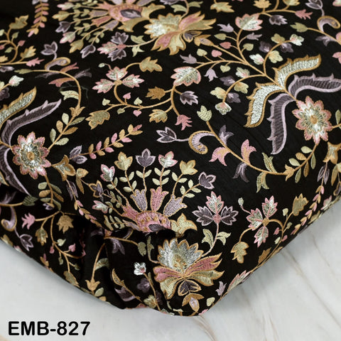 Embroidery Fabric by the yard Sewing Crafting Indian Embroidered Wedding Dress Costumes Victorian Handbags Marie Antoinette Junk Journals