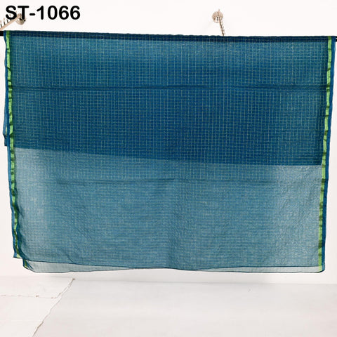 Teal Blue Dupatta Organza Indian Bridal Wedding Lehenga Chunni Veil Gold Zari Scarf Fabric Crafting Dresses Costumes Gift for Her