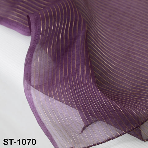 Purple Dupatta Organza Indian Bridal Wedding Lehenga Chunni Veil Gold Zari Scarf Fabric Crafting Dresses Costumes Gift for Her