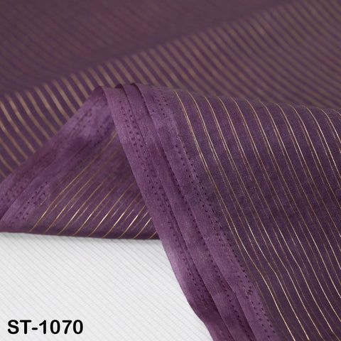 Purple Dupatta Organza Indian Bridal Wedding Lehenga Chunni Veil Gold Zari Scarf Fabric Crafting Dresses Costumes Gift for Her