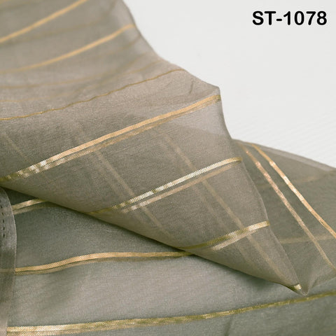 Beige Dupatta Organza Indian Bridal Wedding Lehenga Chunni Veil Gold Zari Scarf Fabric Crafting Dresses Costumes Gift for Her