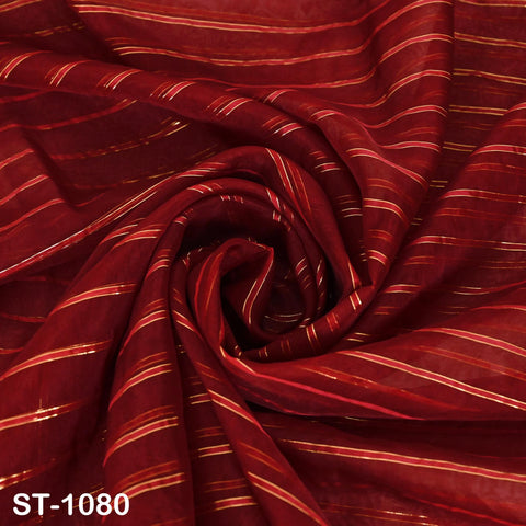 Maroon Dupatta Organza Indian Bridal Wedding Lehenga Chunni Veil Gold Zari Scarf Fabric Crafting Dresses Costumes Gift for Her