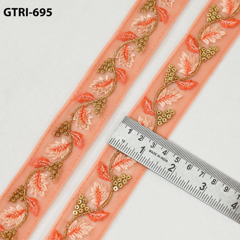 9 Yard 35mm Embroidery Ribbon for Kids Crafting Sewing Costumes Dog Collar Tote Bags, Lampshades, Holidays Decor Embroidered Embellishment