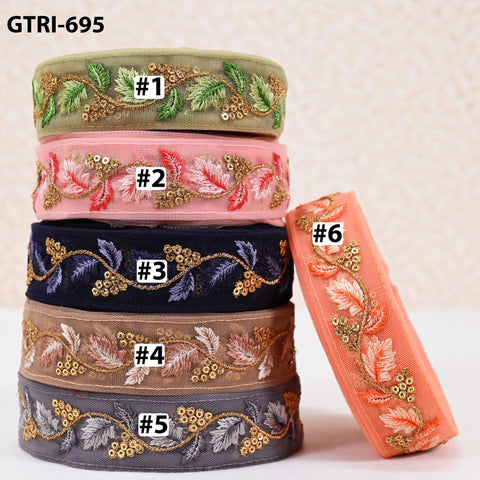 9 Yard 35mm Embroidery Ribbon for Kids Crafting Sewing Costumes Dog Collar Tote Bags, Lampshades, Holidays Decor Embroidered Embellishment