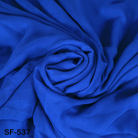 Indian Blue Crinkle Chiffon, Silk Chiffon, Lightweight Silk, Silk Veil Crinkly Silk Fabric, Natural Silk by the Yard, Wedding Silk for Veil