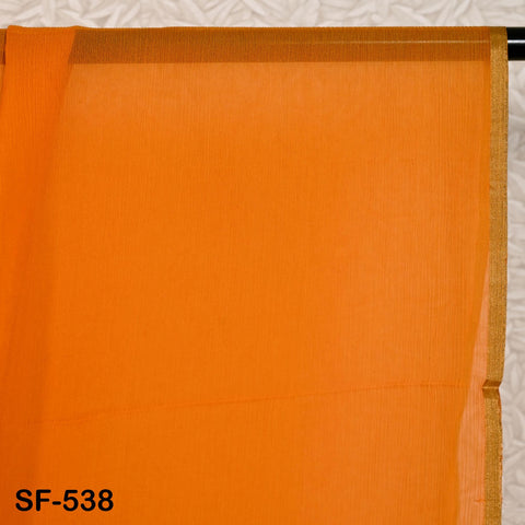 Indian Orange Crinkle Chiffon, Silk Chiffon, Lightweight Silk, Silk Veil Crinkly Silk Fabric, Natural Silk by the Yard Wedding Silk for Veil