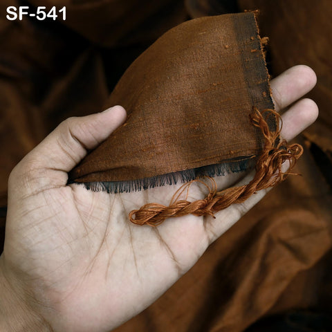 Brown Silk Shantung Pure dupioni Silk fabric by the Yard Indian Wedding Dresses Sewing Raw Silk Bridesmaids Dolls Ribbon Upholstery Drapery