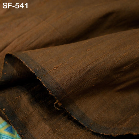 Brown Silk Shantung Pure dupioni Silk fabric by the Yard Indian Wedding Dresses Sewing Raw Silk Bridesmaids Dolls Ribbon Upholstery Drapery