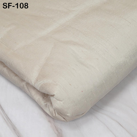 Ivory Pure Dupioni Fabric Raw Silk by the Yard Indian Wedding Dresses Pillow Cover Drapery Curtains Cushions Costume Sewing Waist Coat