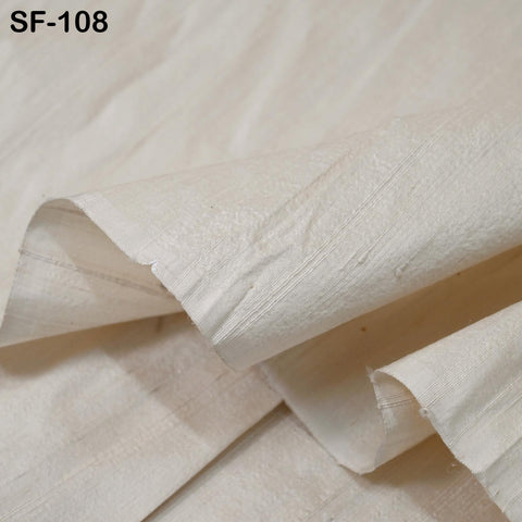 Ivory Pure Dupioni Fabric Raw Silk by the Yard Indian Wedding Dresses Pillow Cover Drapery Curtains Cushions Costume Sewing Waist Coat