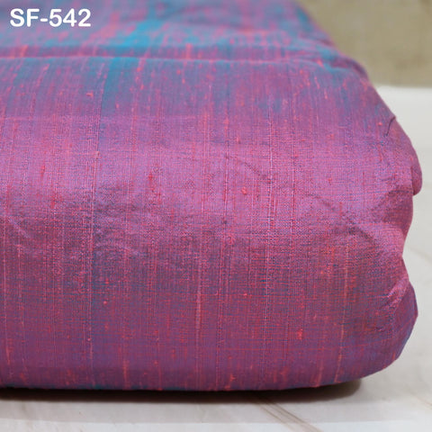 Silk Shantung Two Tone Pink Blue Pure Dupioni Fabric Yardage Wedding Bridesmaid Prom Dresses Indian Raw Silk Dupion Sewing Upholstery