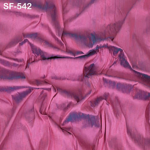 Silk Shantung Two Tone Pink Blue Pure Dupioni Fabric Yardage Wedding Bridesmaid Prom Dresses Indian Raw Silk Dupion Sewing Upholstery