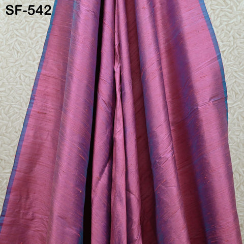 Silk Shantung Two Tone Pink Blue Pure Dupioni Fabric Yardage Wedding Bridesmaid Prom Dresses Indian Raw Silk Dupion Sewing Upholstery