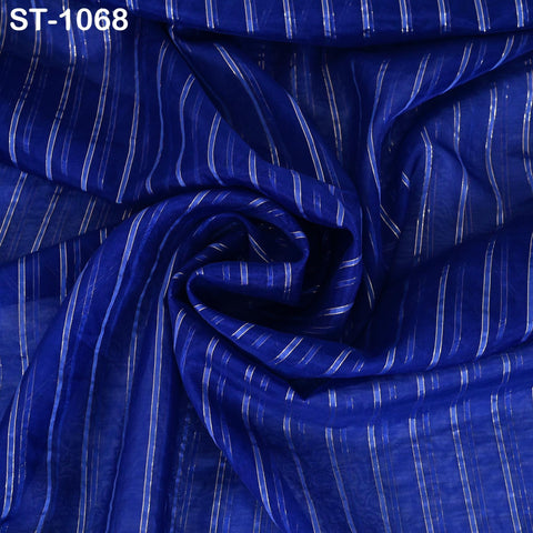 Navy Blue Dupatta Organza Indian Bridal Wedding Lehenga Chunni Veil Gold Zari Scarf Fabric Crafting Dresses Costumes Gift for Her