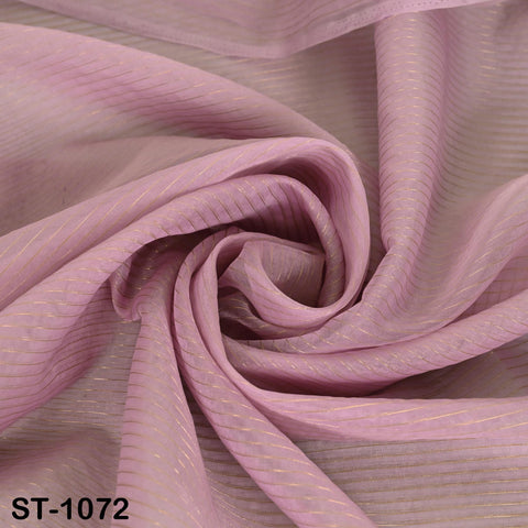 ST-series lavender organza fabric with golden accents, perfect for veil, dressmaking, or DIY ethnic projects.